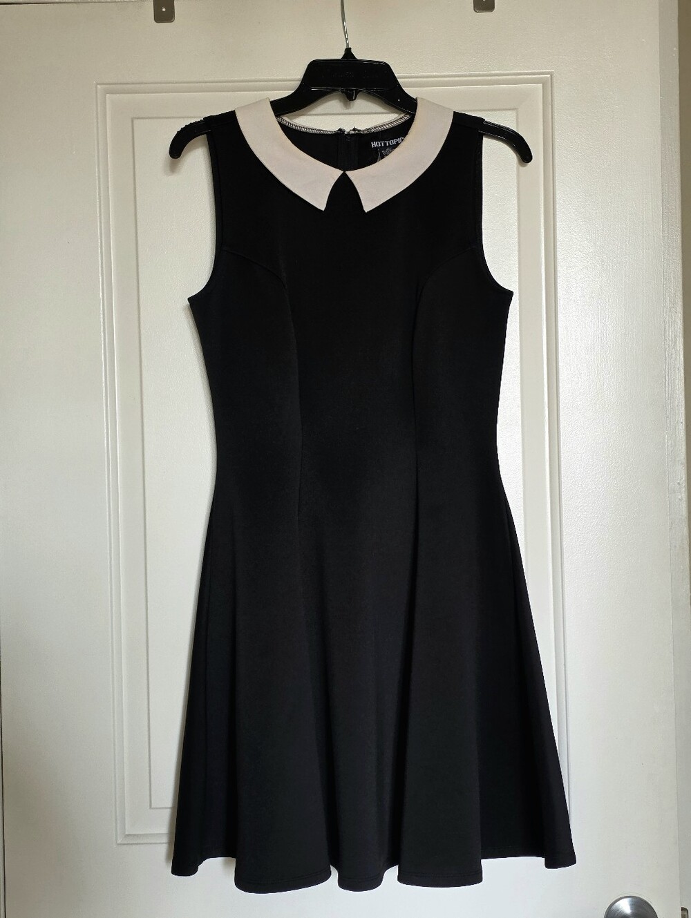 Hot Topic Black Skater Dress with White Peter Pan Collar